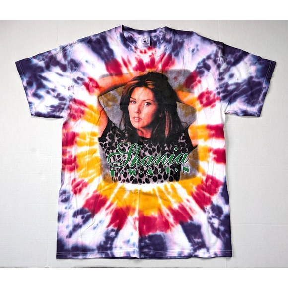 Delta Other - Vintage Shania Twain Tie-Dye Shirt Mens XL 1998 Tour Tee Double Sided